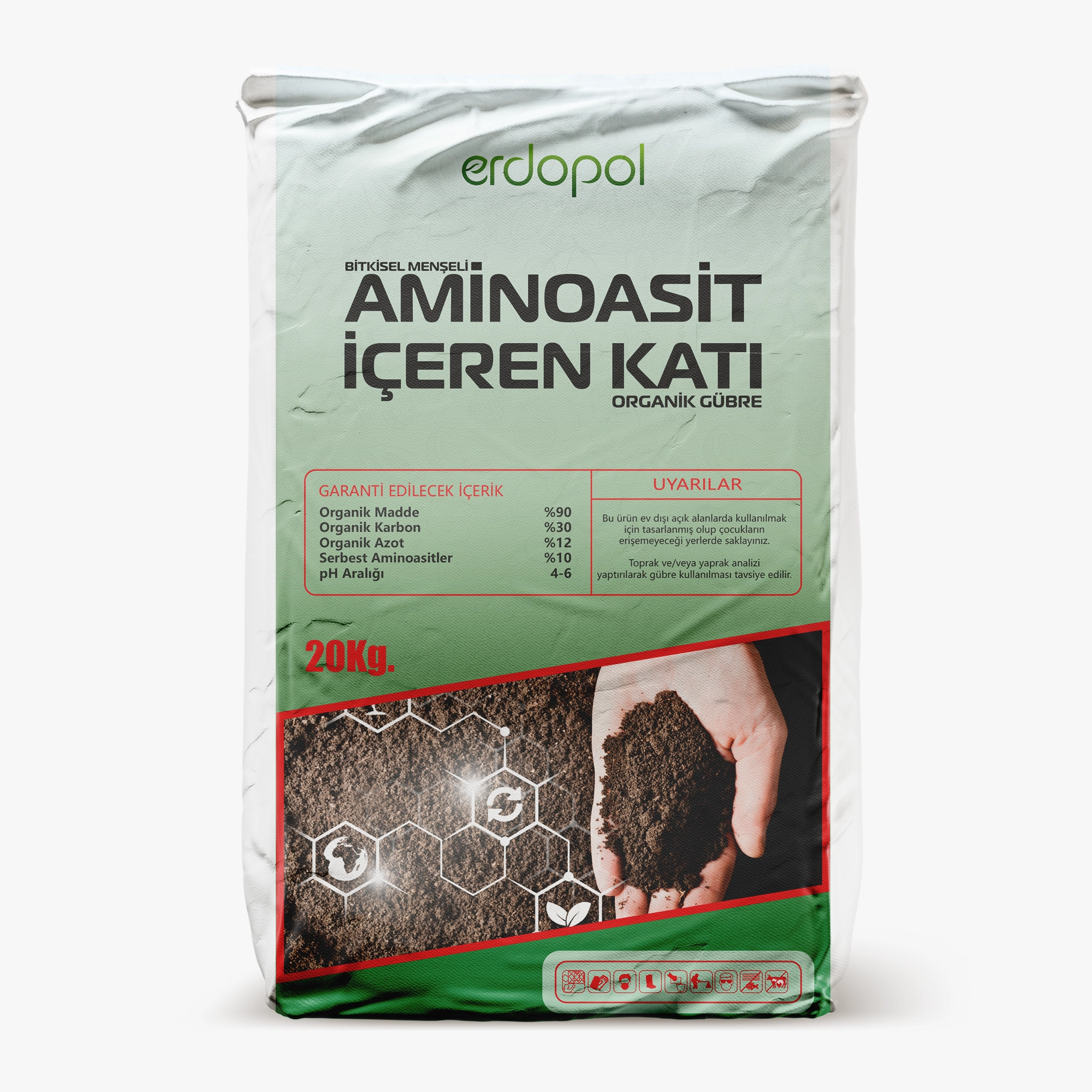 20Kg Bitkisel Menşeli Aminoasit İçeren Katı Organik Gübre 20 Kg Katı Amino Asit Gübre - Görsel 1