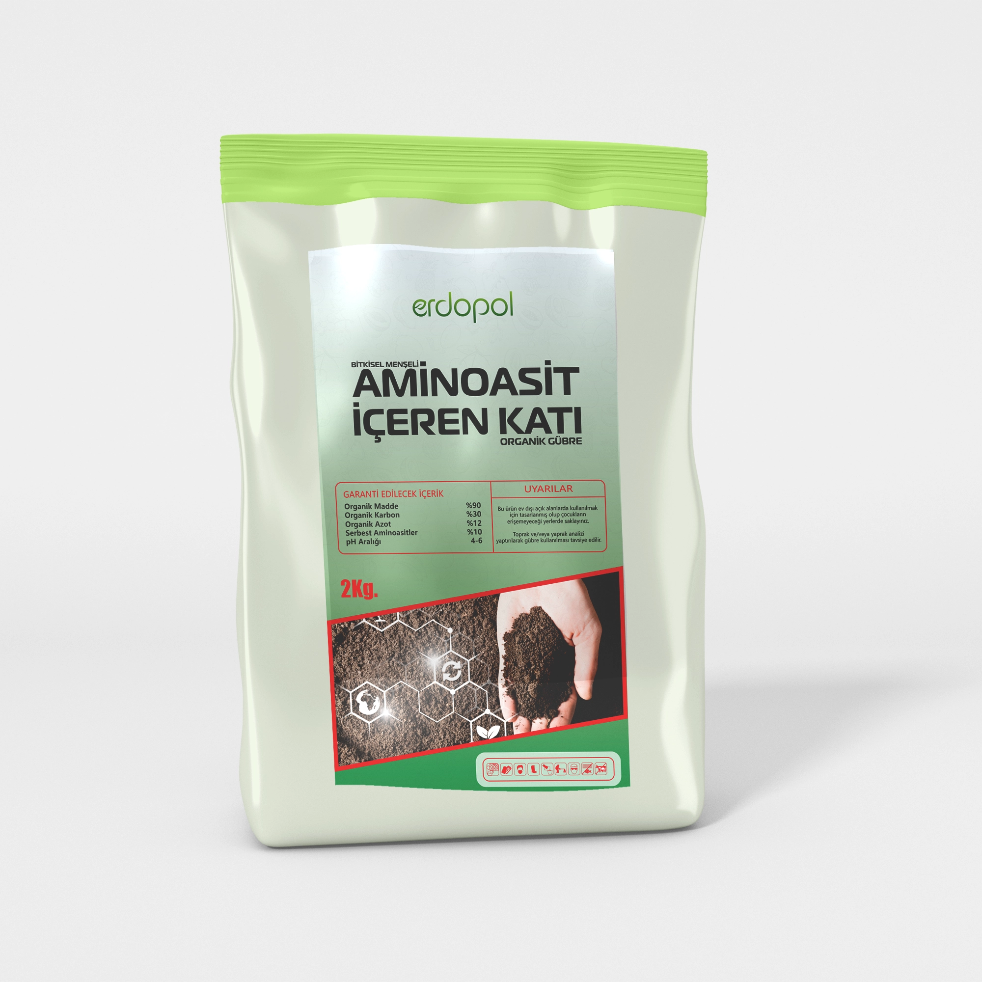 2Kg Bitkisel Menşeli Aminoasit İçeren Katı Organik Gübre 2 Kg Katı Amino Asit Gübre - Görsel 1