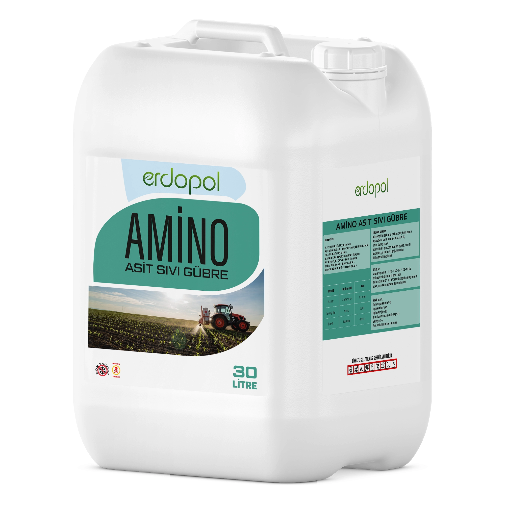 30Lt Sıvı Amino Asit Etiket Ön 30 Litre Sıvı Amino Asit Gübresi - Görsel 1