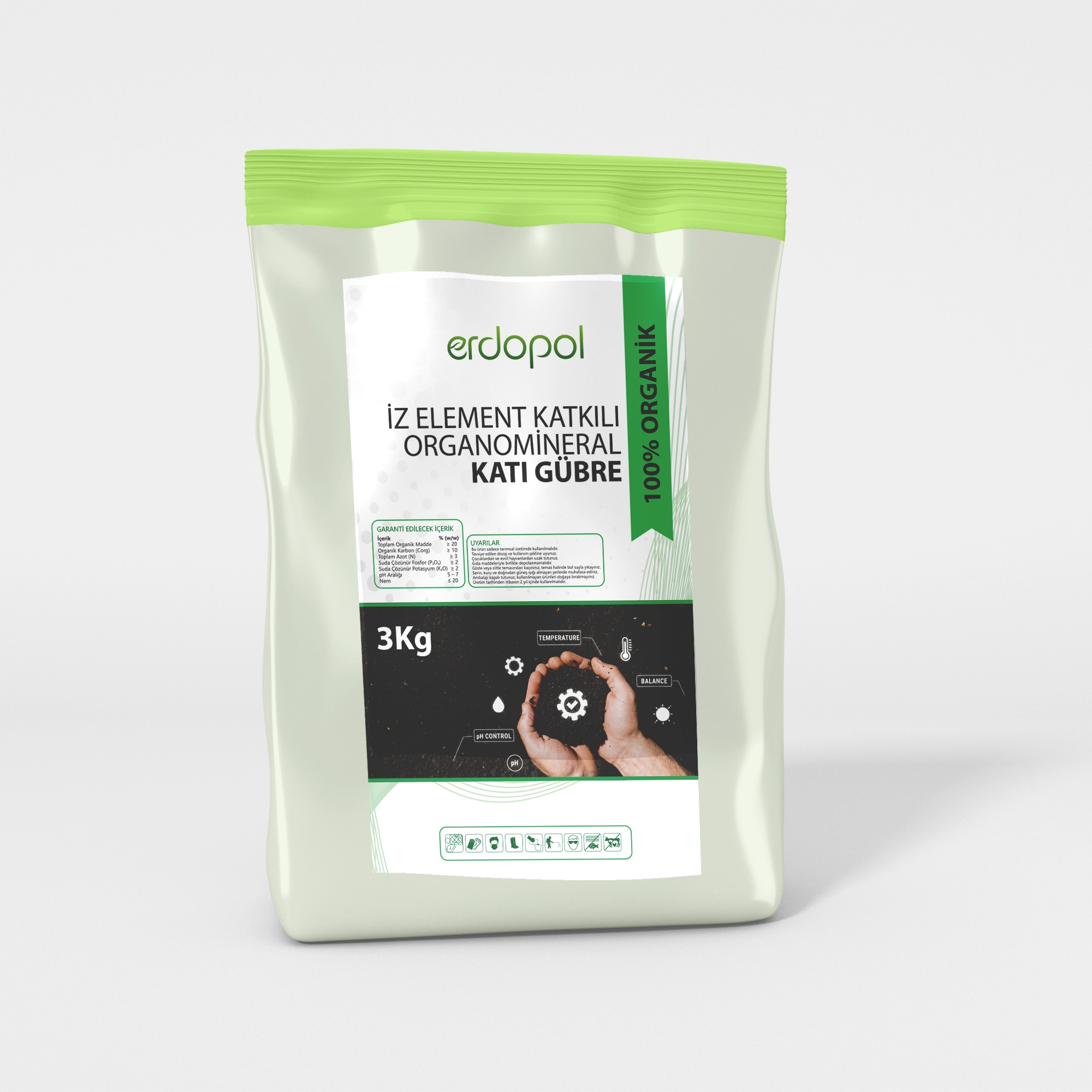 3Kg İz Element Katkılı Katı Organomineral Gübre 3 Kg Katı İz Element Katkılı Gübre - Görsel 1