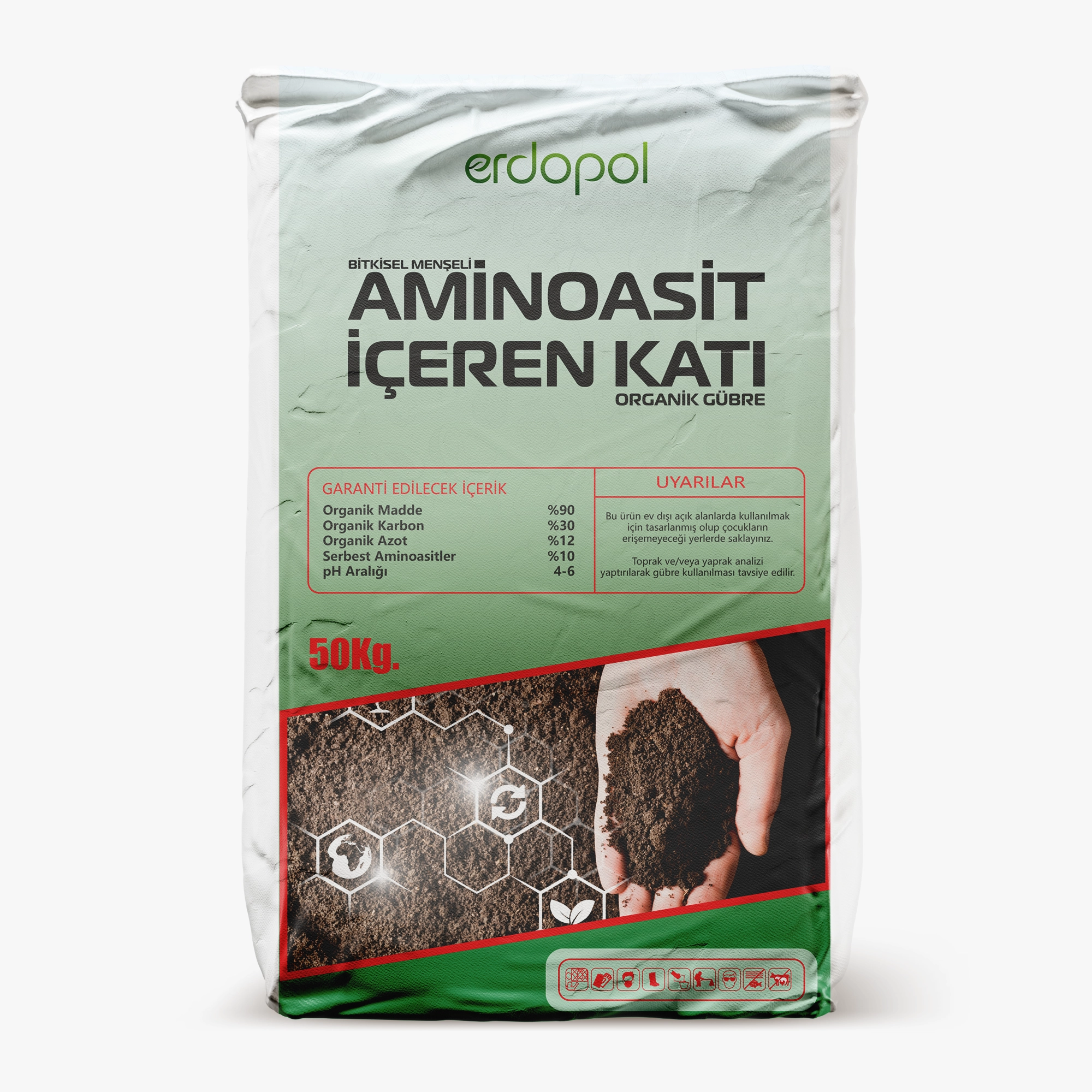 50Kg Bitkisel Menşeli Aminoasit İçeren Katı Organik Gübre 50 Kg Katı Amino Asit Gübre - Görsel 1