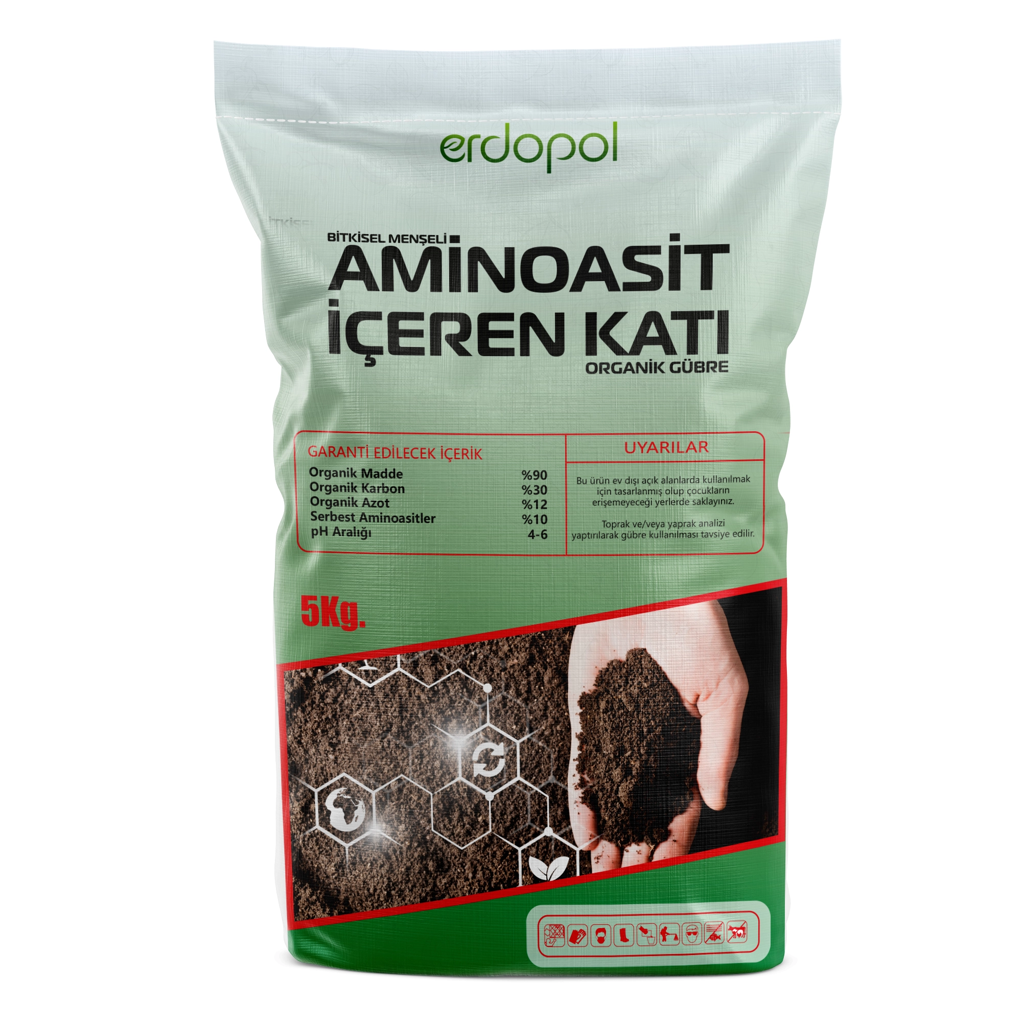 5Kg Bitkisel Menşeli Aminoasit İçeren Katı Organik Gübre 5 Kg Katı Amino Asit Gübre - Görsel 1